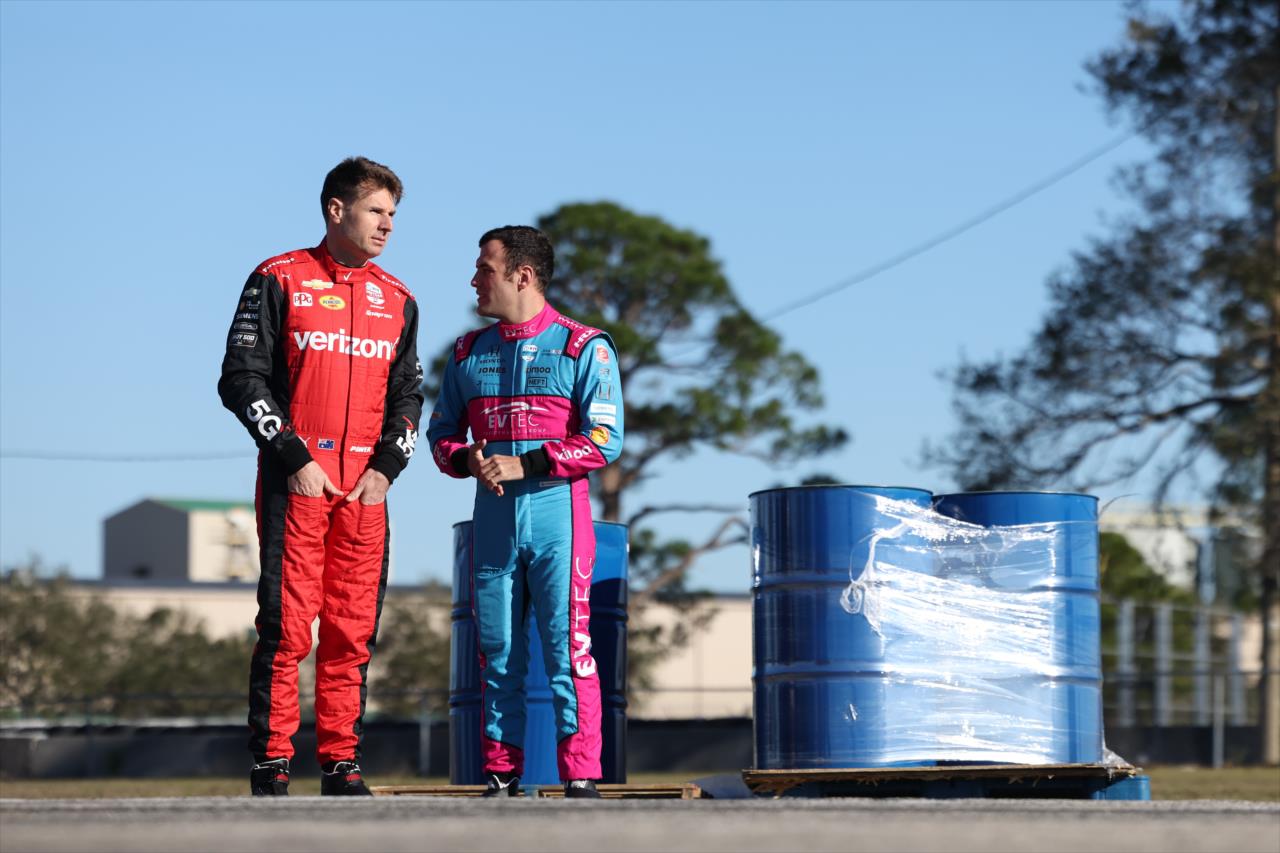 Will Power and Devlin DeFrancesco - Sebring International Raceway Test - By: Chris Owens -- Photo by: Chris Owens
